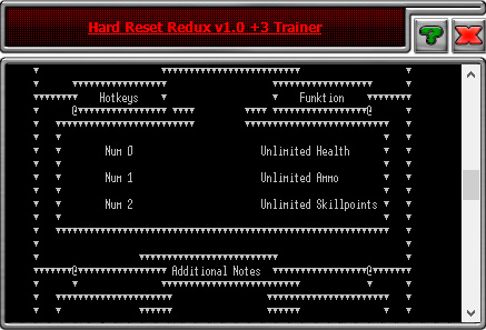 Hard Reset Redux — трейнер для версии 1.0 (+3) iNvIcTUs oRCuS