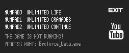 Broforce — трейнер для версии 5399 (+3) LIRW