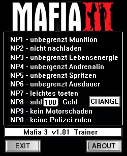 Mafia 3 — трейнер для версии 1.01 (+10) dR.oLLe