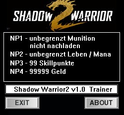 Shadow Warrior 2 — трейнер для версии 1.0 (+6) dR.oLLe