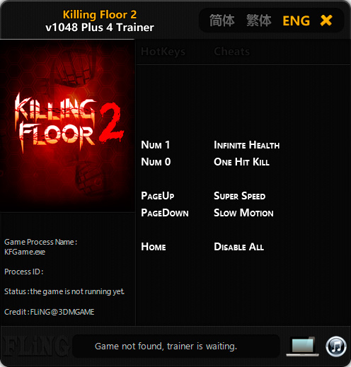 Killing Floor 2 — трейнер для версии 1048 (+4) FLiNG