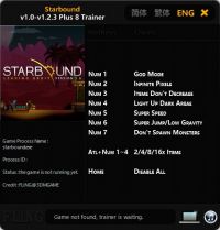 Starbound — трейнер для версии 1.2.3 (+8) FLiNG