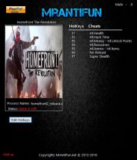 Homefront: The Revolution — трейнер для версии 781464 (+9) MrAntiFun