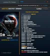 Mass Effect: Andromeda — трейнер для версии 1.05 (+23) LinGon