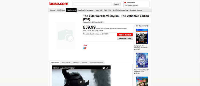 Skyrim: The Definitive Edition выйдет 23 ноября 2016