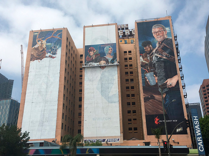 CD Projekt RED вывесила гигантскую рекламу к E3