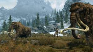 Мамонты и гигант — Скриншоты The Elder Scrolls V: Skyrim