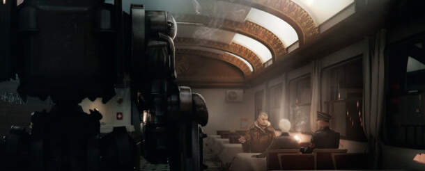 Оригинальный арт Wolfenstein: The New Order в поезде
