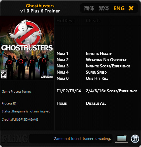 Ghostbusters — трейнер для версии 1.0 (+6) FliNG