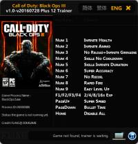 Call of Duty: Black Ops 3 — трейнер для версии u25 (+12) FLiNG
