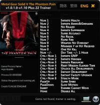 Metal Gear Solid V: The Phantom Pain — трейнер для версии 1.10 (+22) FLiNG