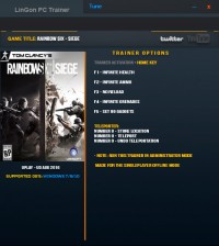 Tom Clancy's Rainbow Six: Siege — трейнер для версии от 02.08.2016 (+7) LinGon
