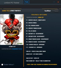 Street Fighter V — трейнер для версии 1.07 (+15) LinGon