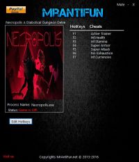 Necropolis: A Diabolical Dungeon Delve — трейнер для версии 1.04 (+6) MrAntiFun