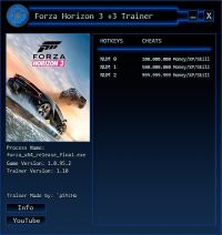 Forza Horizon 3 — трейнер для версии 1.0.95.2 (+3) 'pSYcHo