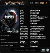 Mass Effect: Andromeda — трейнер для версии 1.10 (+19) FLiNG