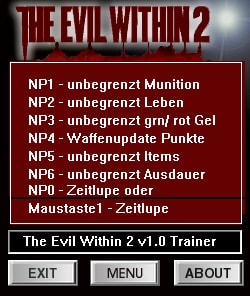 The Evil Within 2 — трейнер для версии 1.0 (+7) dR.oLLe