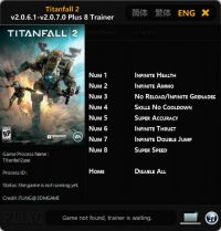 Titanfall 2 — трейнер для версии 2.0.7.0 (+8) FLiNG