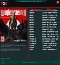 Wolfenstein 2: The New Colossus — трейнер для версии 1.0 (+14) FutureX