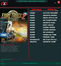 Euro Truck Simulator 2 — трейнер для версии 1.28.1.3s (+12) FutureX [64-bit]
