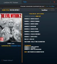 The Evil Within 2 — трейнер для версии 1.01 (+12) LinGon