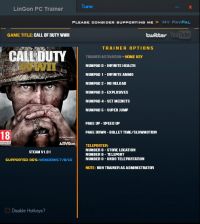 Call of Duty: WWII — трейнер для версии 1.01 (+9) LinGon