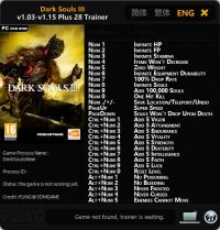 Dark Souls 3 — трейнер для версии 1.15 (+28) FLiNG