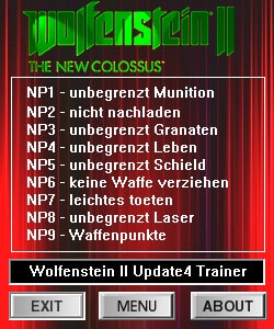 New colossus трейнер. Читы на Wolfenstein. Коды Wolfenstein 2. Wolfenstein трейнер. Wolfenstein 2 читы.