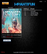Astroneer — трейнер для версии 0.4.10221 (+4) MrAntiFun [Ранний доступ]