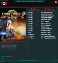 Euro Truck Simulator 2 — трейнер для версии 1.30.1.19s (+14) FutureX [64-bit]