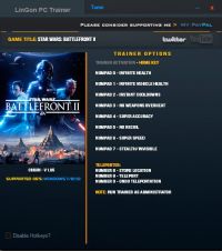 Star Wars: Battlefront 2 — трейнер для версии 1.05 (+10) LinGon
