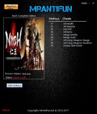 Nioh: Complete Edition — трейнер для версии 1.21 (+9) MrAntiFun