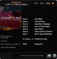 Starbound — трейнер для версии 1.1.1 (+8) FLiNG [64-bit]