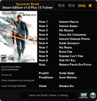 Quantum Break — трейнер для версии 1.0 (+13) FLiNG [Steam]