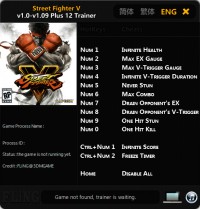 Street Fighter V — трейнер для версии 1.09 (+12) FLiNG