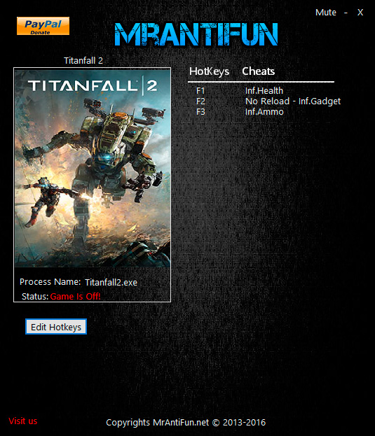 Titanfall 2 — трейнер для версии 2.0.0.5 (+4) MrAntiFun