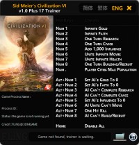 Sid Meier's Civilization 6 — трейнер для версии 1.0 (+17) FLiNG