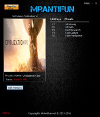 Sid Meier's Civilization 6 — трейнер для версии 1.0.0.26 (+5) MrAntiFun