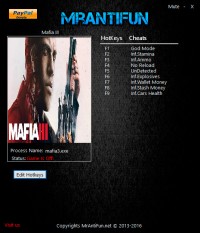 Mafia 3 — трейнер для версии 1.0 (+9) MrAntiFun