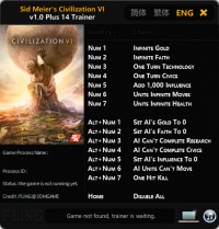 Sid Meier's Civilization 6 — трейнер для версии 1.0 (+14) FLiNG