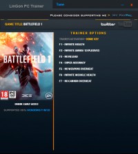 Battlefield 1 — трейнер для версии 1.0 (+7) LinGon [Ранний доступ]