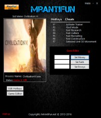 Sid Meier's Civilization 6 — трейнер для версии 1.0.0.26 (+9) MrAntiFun