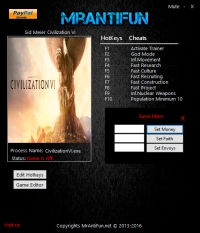 Sid Meier's Civilization 6 — трейнер для версии 1.0.0.38 (+12) MrAntiFun