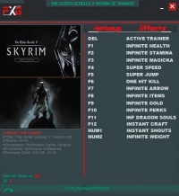 The Elder Scrolls 5: Skyrim Special Edition — трейнер для версии 1.1.47.0.8  (+14) FutureX