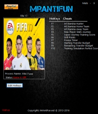 FIFA 17 — трейнер для версии от 16.11.2016 (+10) MrAntiFun