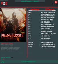 Killing Floor 2 — трейнер для версии 1048 (+12) FutureX