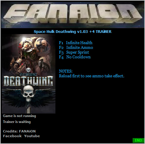 Space Hulk: Deathwing — трейнер для версии 1.03 (+4) FANAiON
