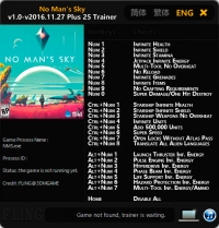 No Man's Sky — трейнер для версии 1.1 (+25) FLiNG