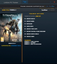 Titanfall 2 — трейнер для версии 2.0.0.7 (+10) LinGon