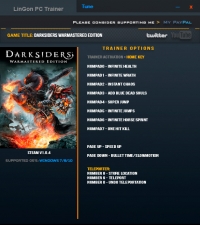 Darksiders: Warmastered Edition — трейнер для версии 1.0.4 (+11) LinGon